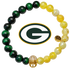 Mens Green Bay Packers with Gold Pavé Helmet with preserved team logo on transparent background