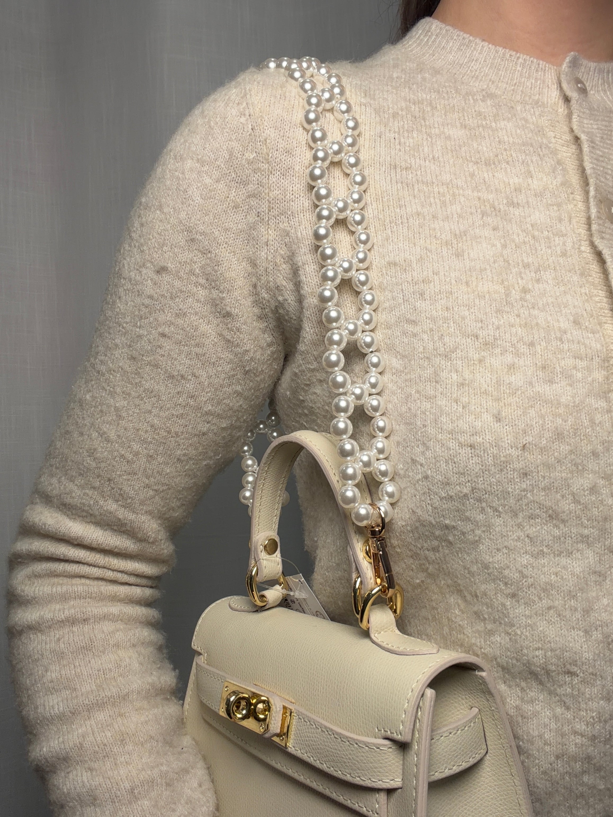 Faux Pearl Bag Strap