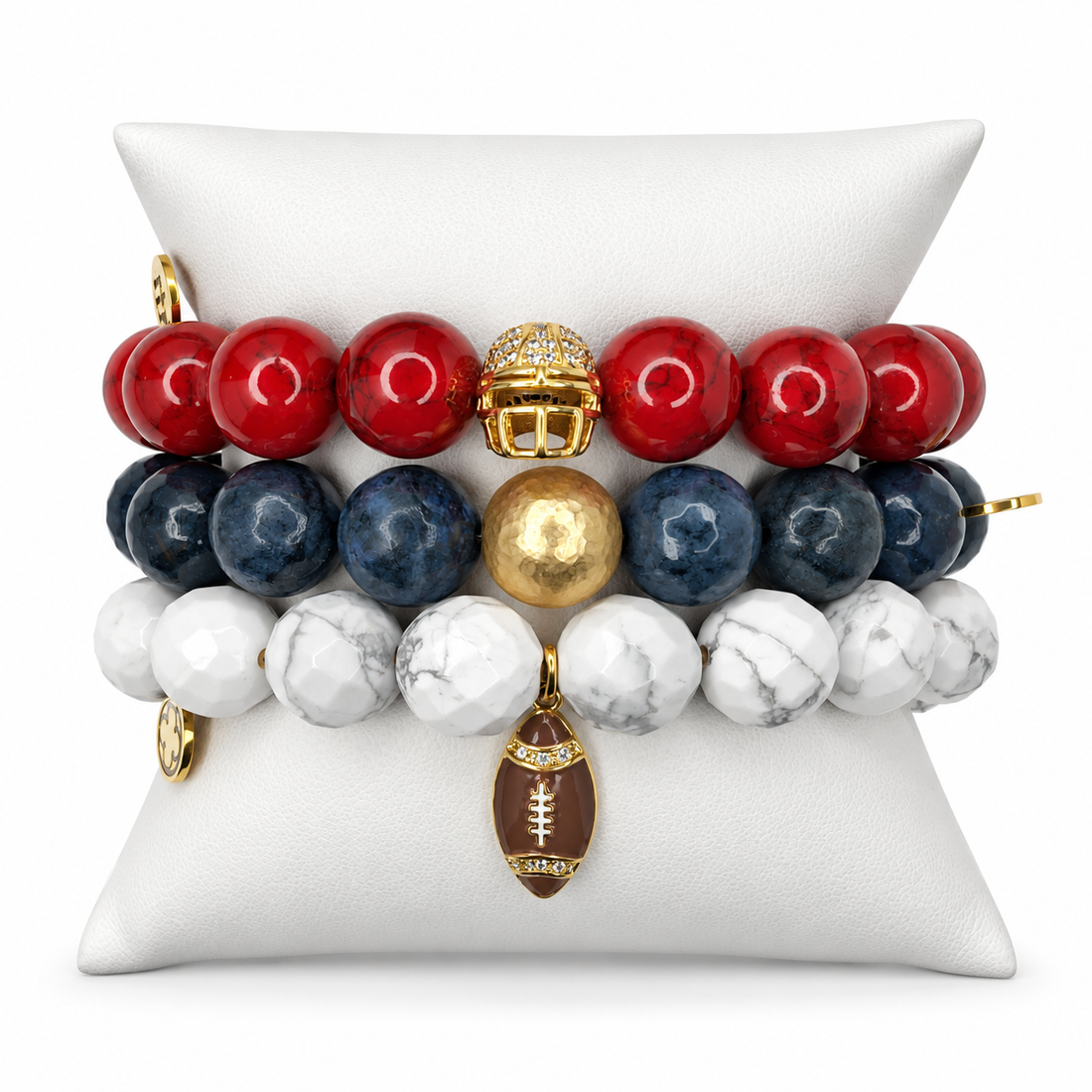 New England Patriots Armparty on white studio background