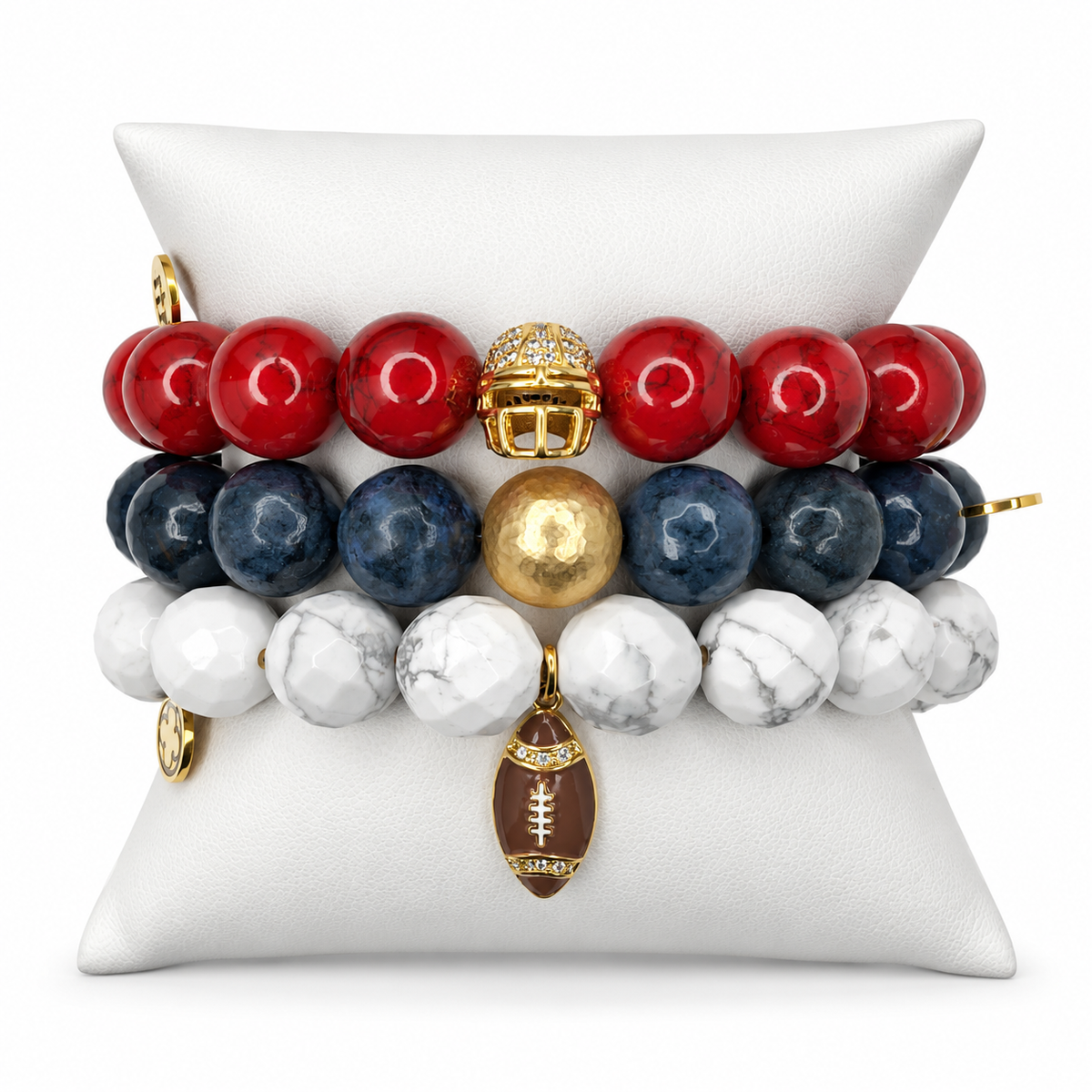 New England Patriots Armparty on white studio background