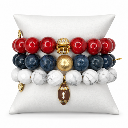 New England Patriots Armparty on white studio background