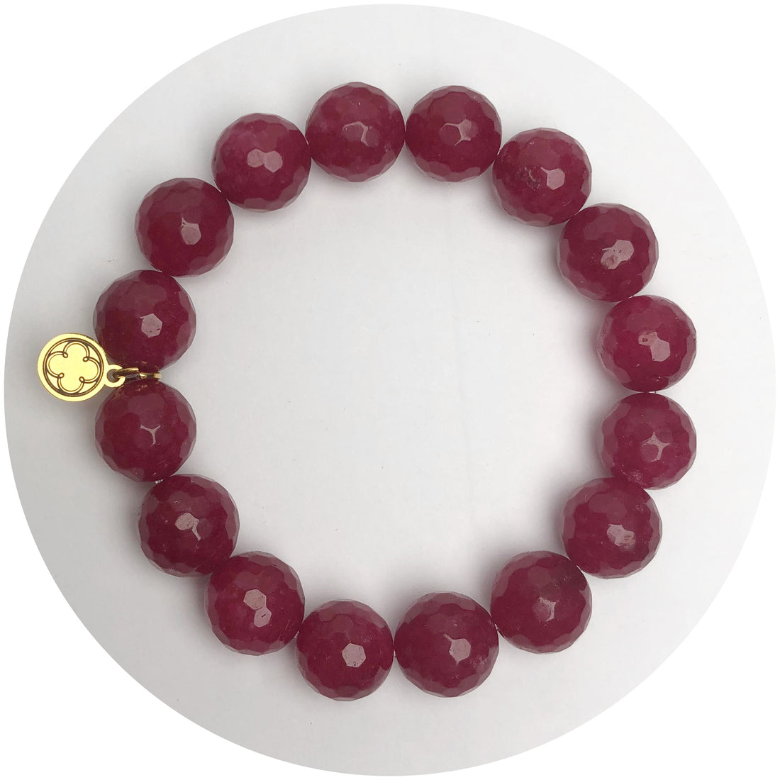 Marsala Jade Beaded Bracelet