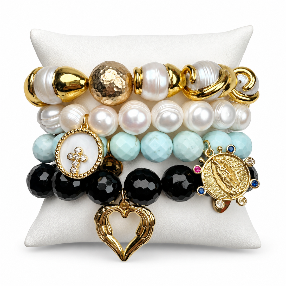 Grattitude Attitude Armparty on white studio background