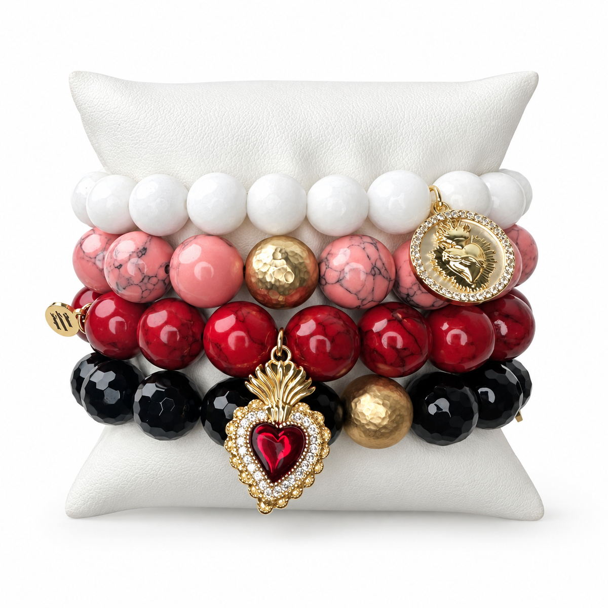 Sacred Heart Armparty on white studio background