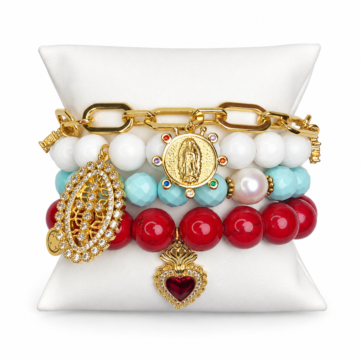 Miraculous Armparty on white studio background