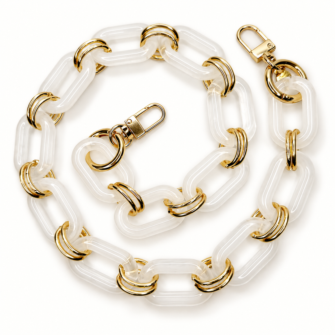 Convertible Ashley Acrylic White Marble Strap