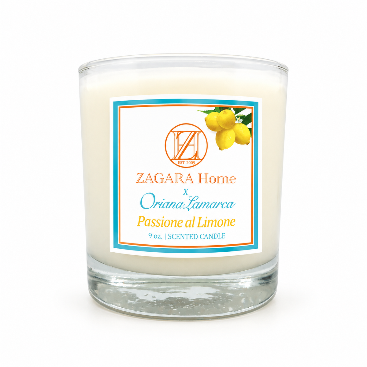 Passione Al Limone Fragrance Candle - Oriana LaMarca Designs