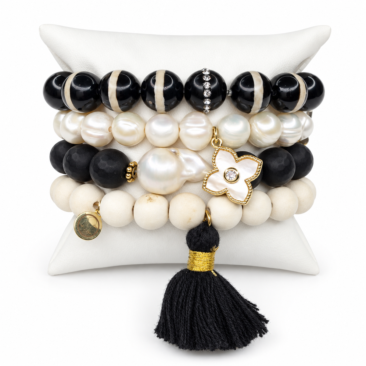 Hand in Hand Armparty on white studio background