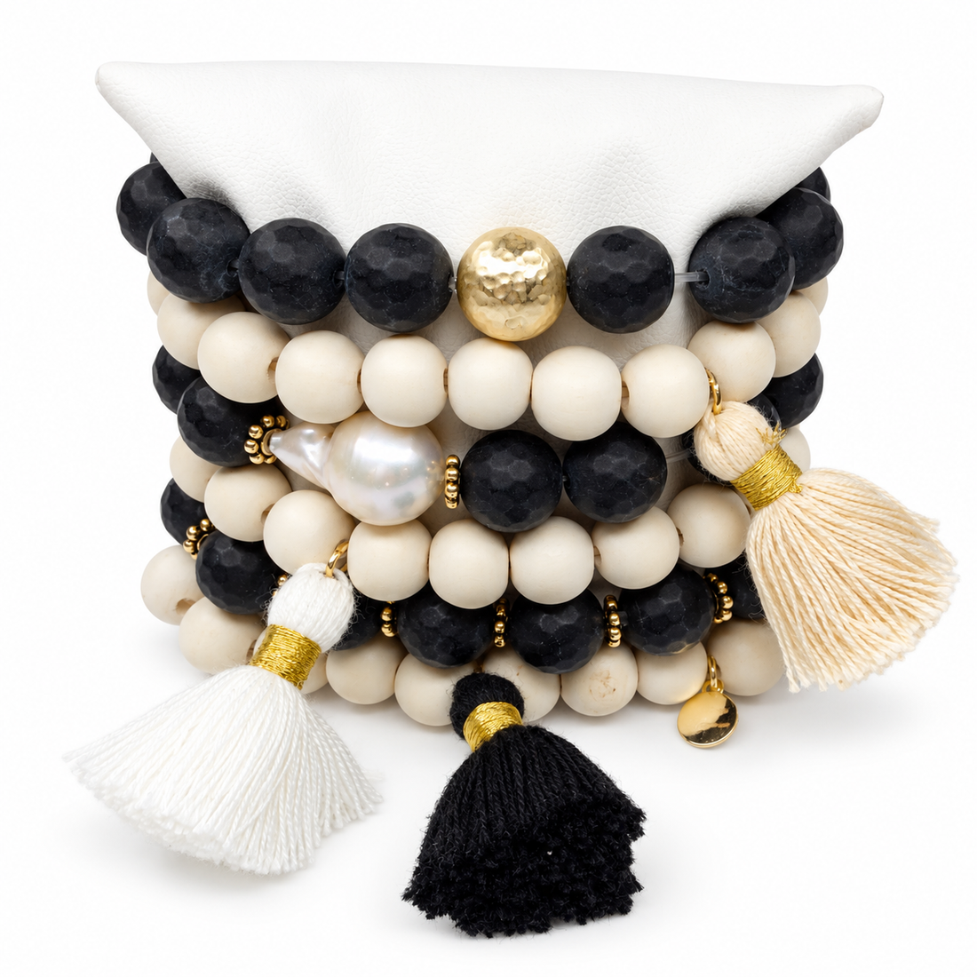 Opposites Attract Armparty on white studio background