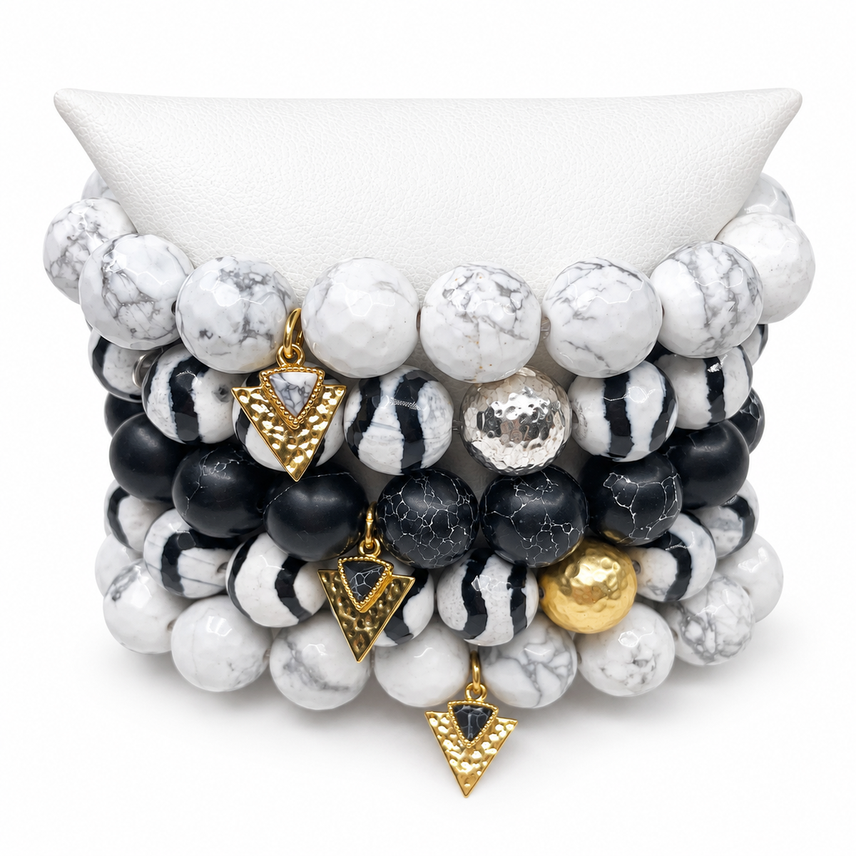 Zebra Stripes Armparty on white studio background