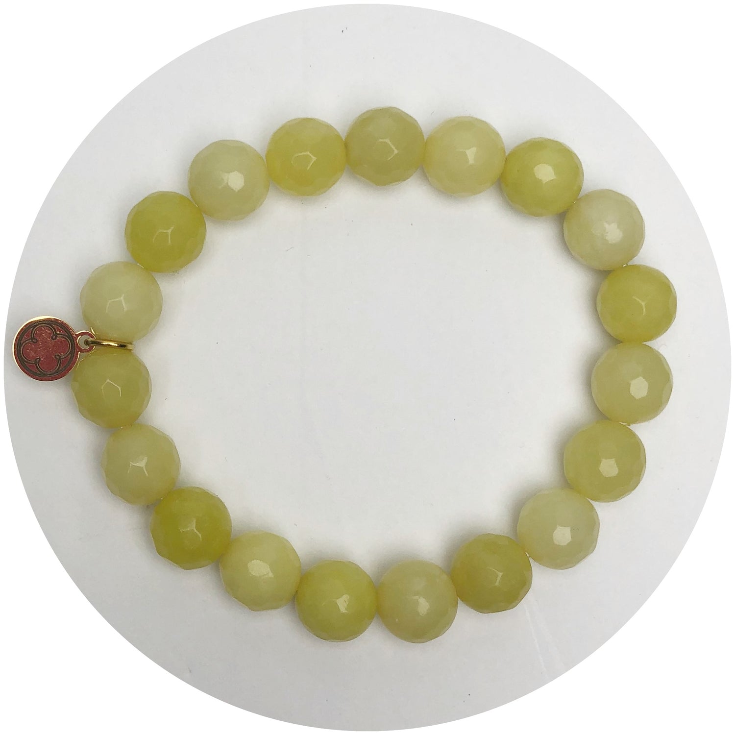 Celery Jade Beaded Bracelet