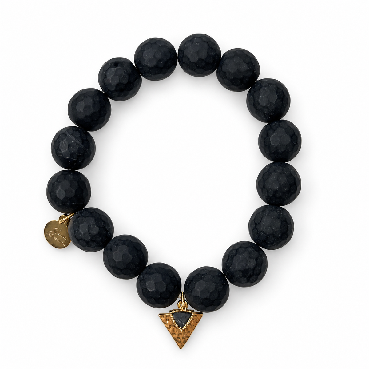 Matte Black Onyx with Black Howlite Dagger Pendant - Oriana LaMarca Designs