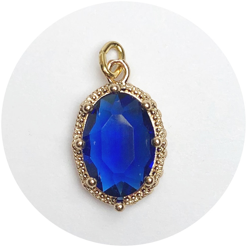 Pavé Blue Sapphire Hidden Gem Pendant