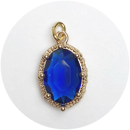 Pavé Blue Sapphire Hidden Gem Pendant