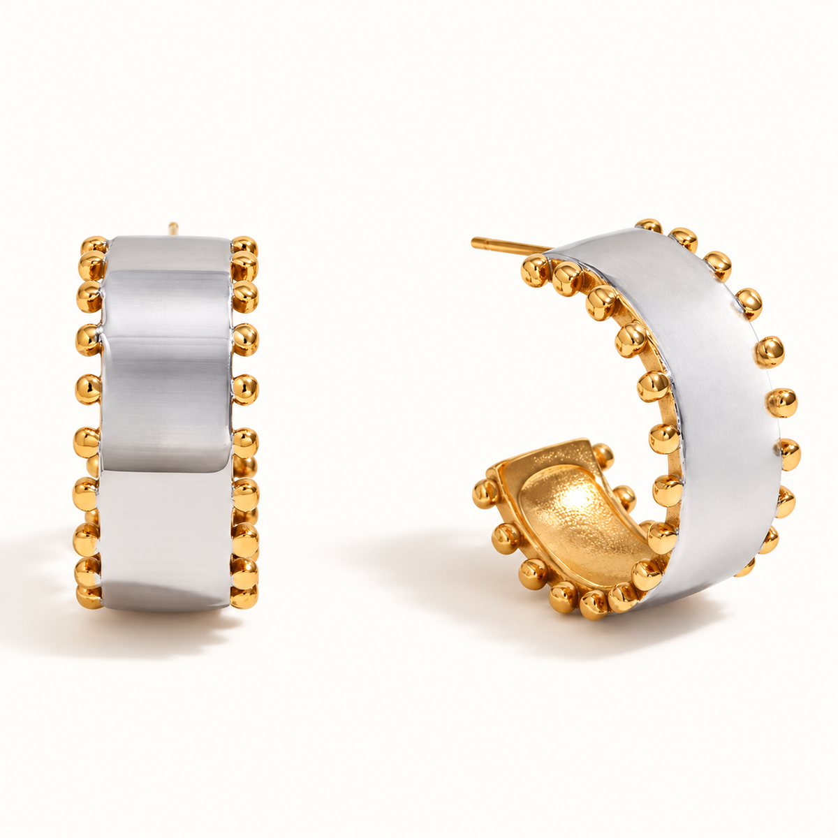 Silver Bubble Lucente Hoop Earring