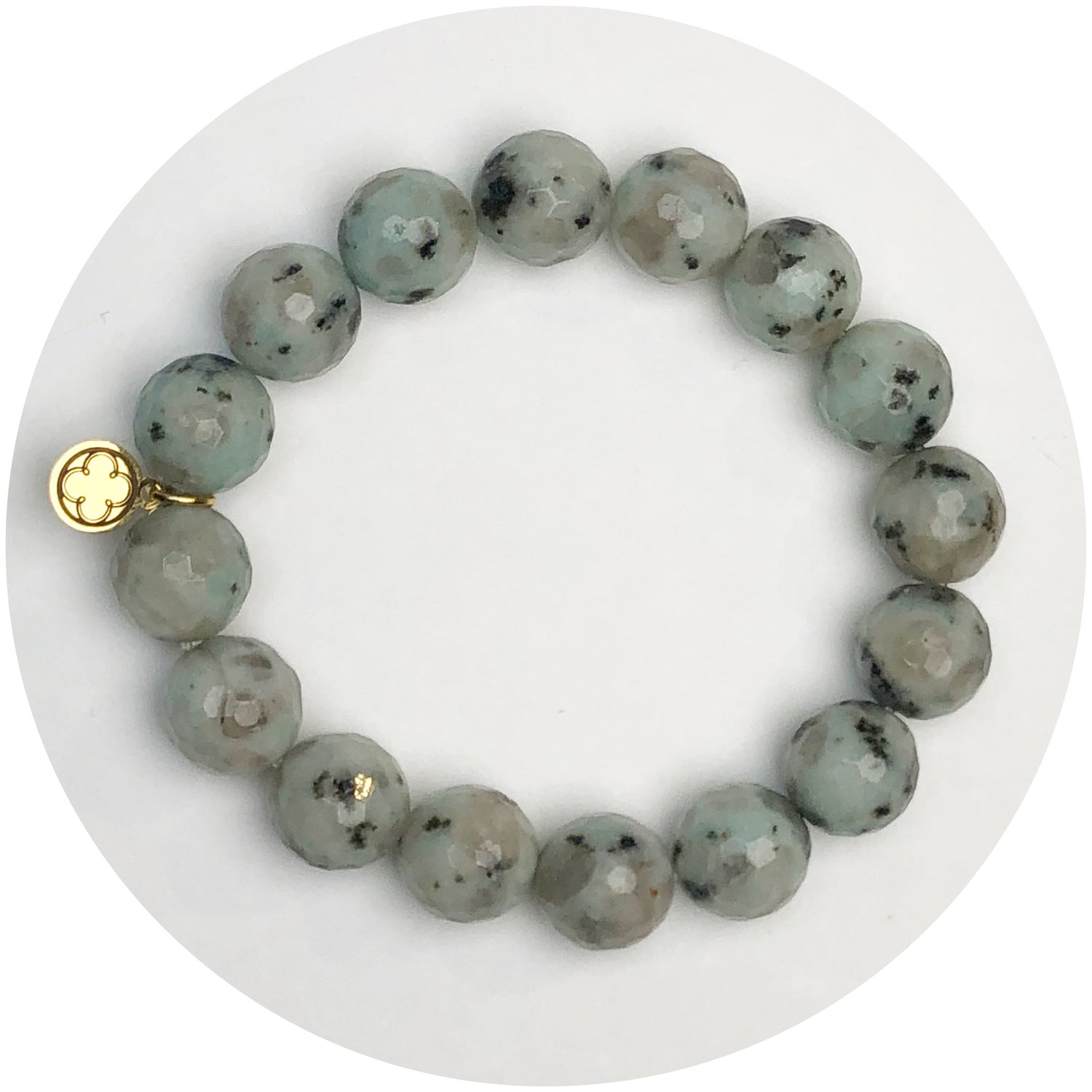 Kiwi Jasper Beaded Bracelet