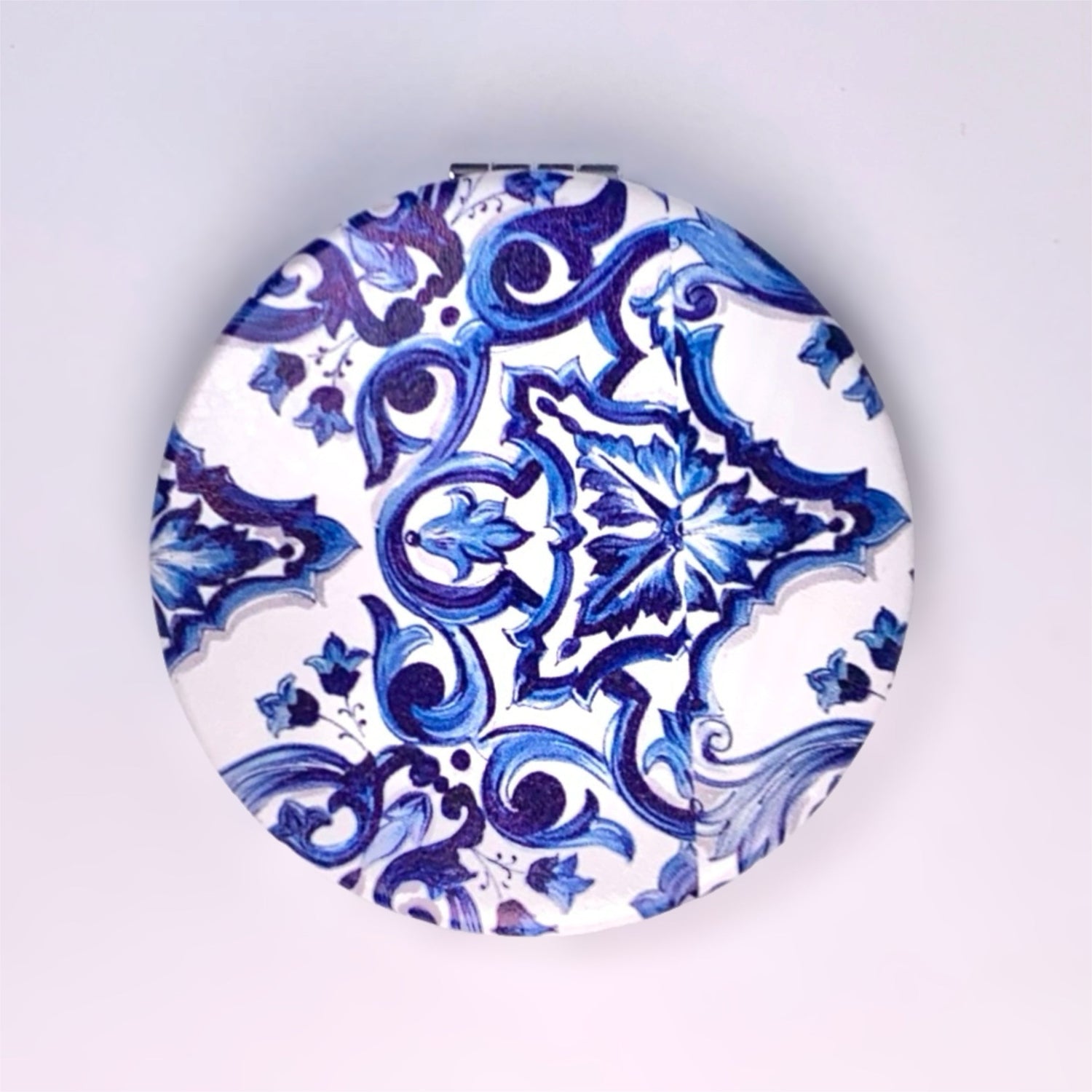Blue Maiolica Compact Mirror
