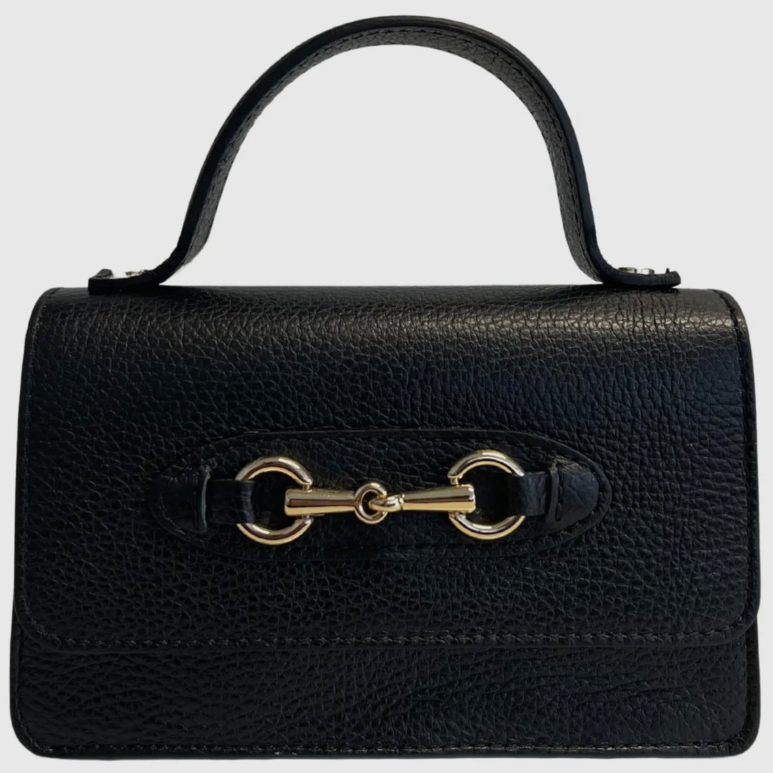 Angelina Black Leather Handbag