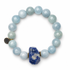 Aquamarine with Lapis Nugget Rock Candy on white studio background