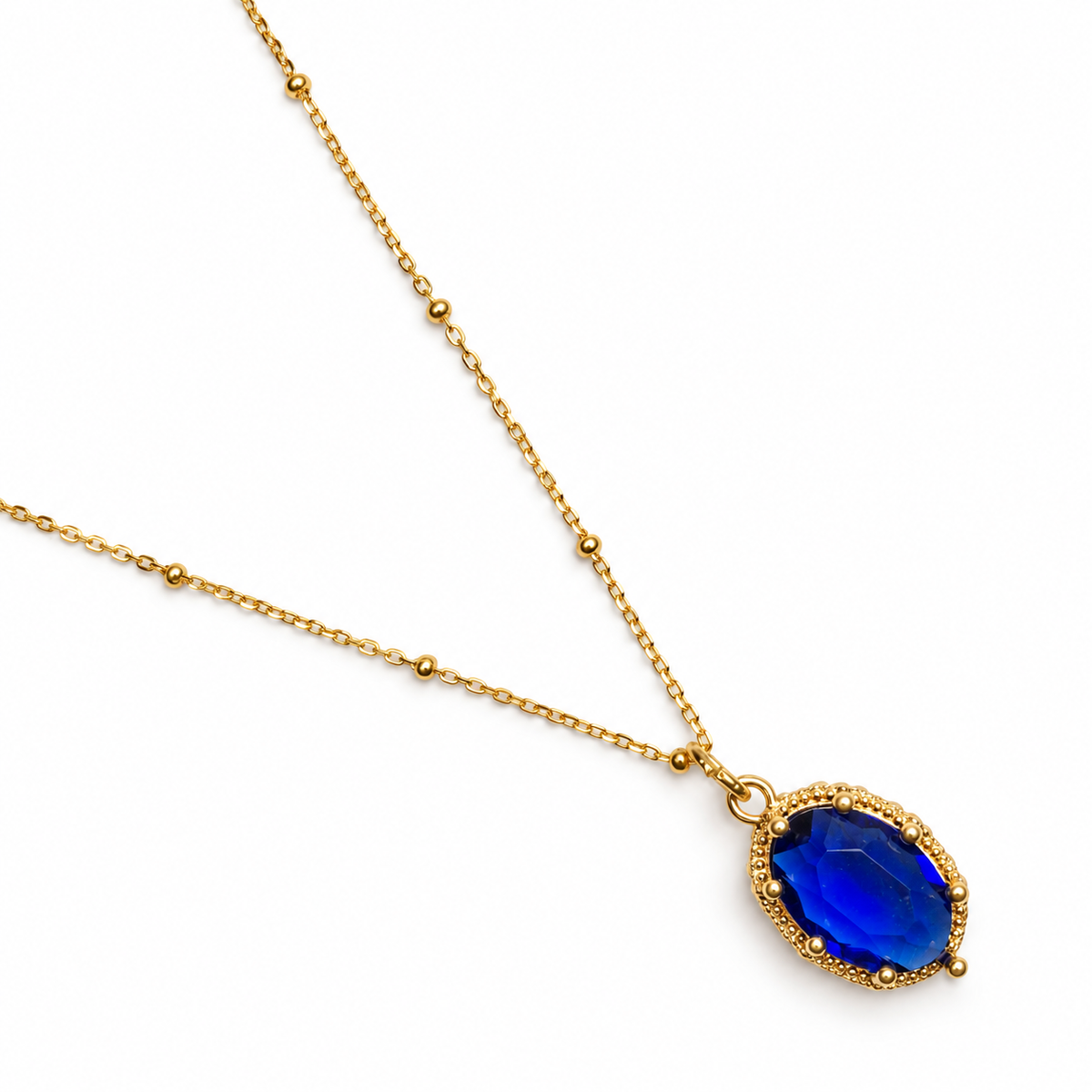 Sapphire Hidden Gem Necklace studio photo