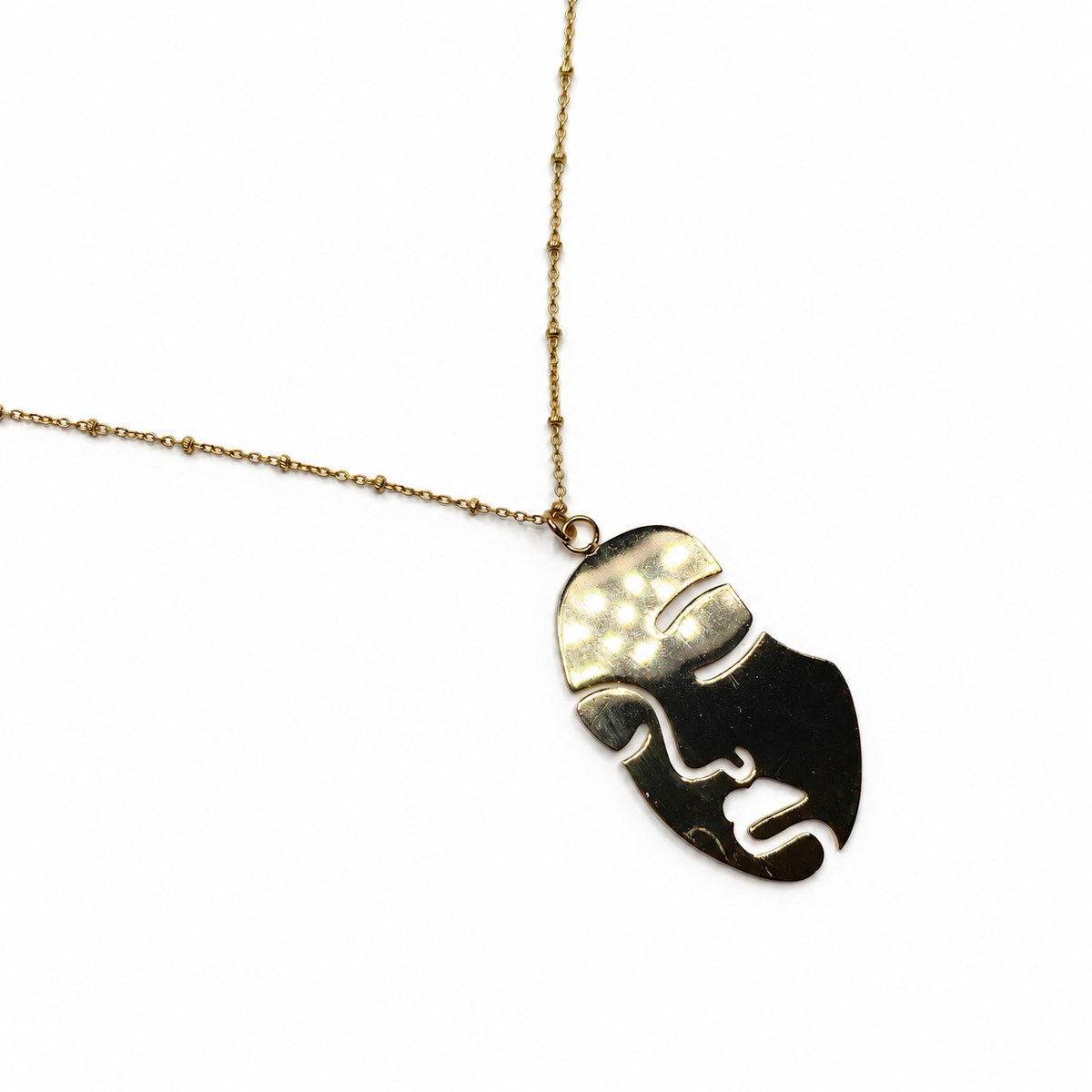 Face Silhouette Necklace studio photo