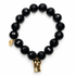 Black Onyx with Bust Silhouette Pendant on white studio background
