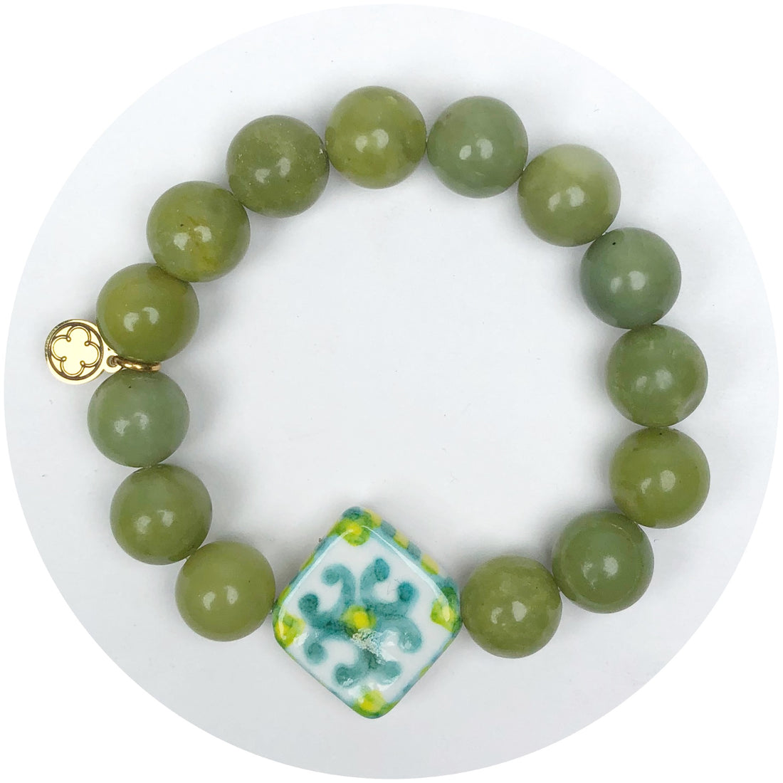 Light Olive Jade and Mint Skyveil Tile Ceramic