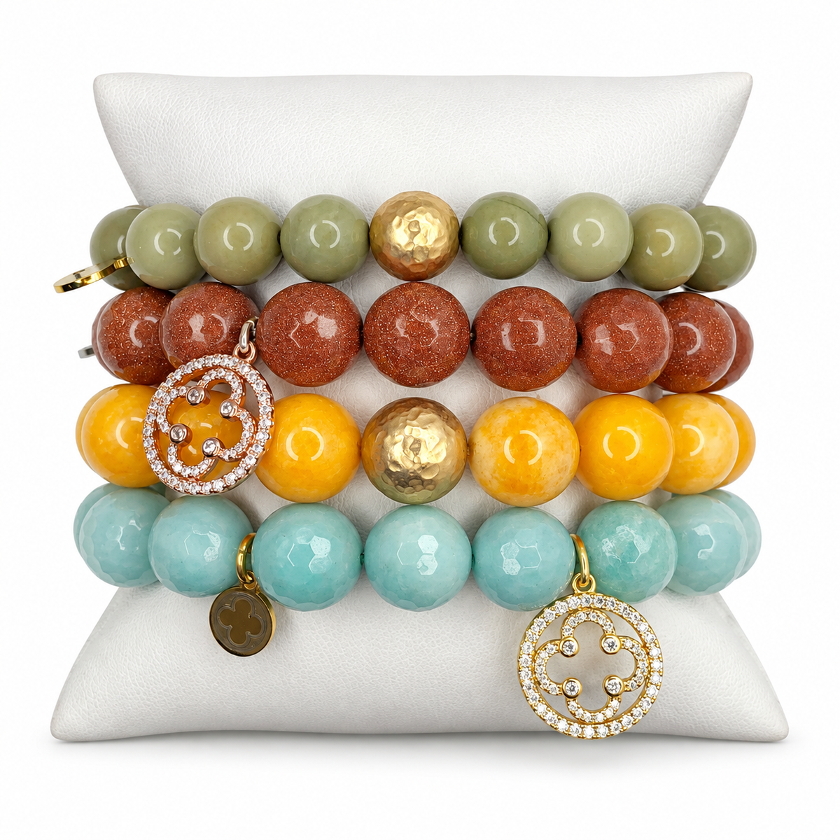 Spring Aesthetic Armparty on white studio background