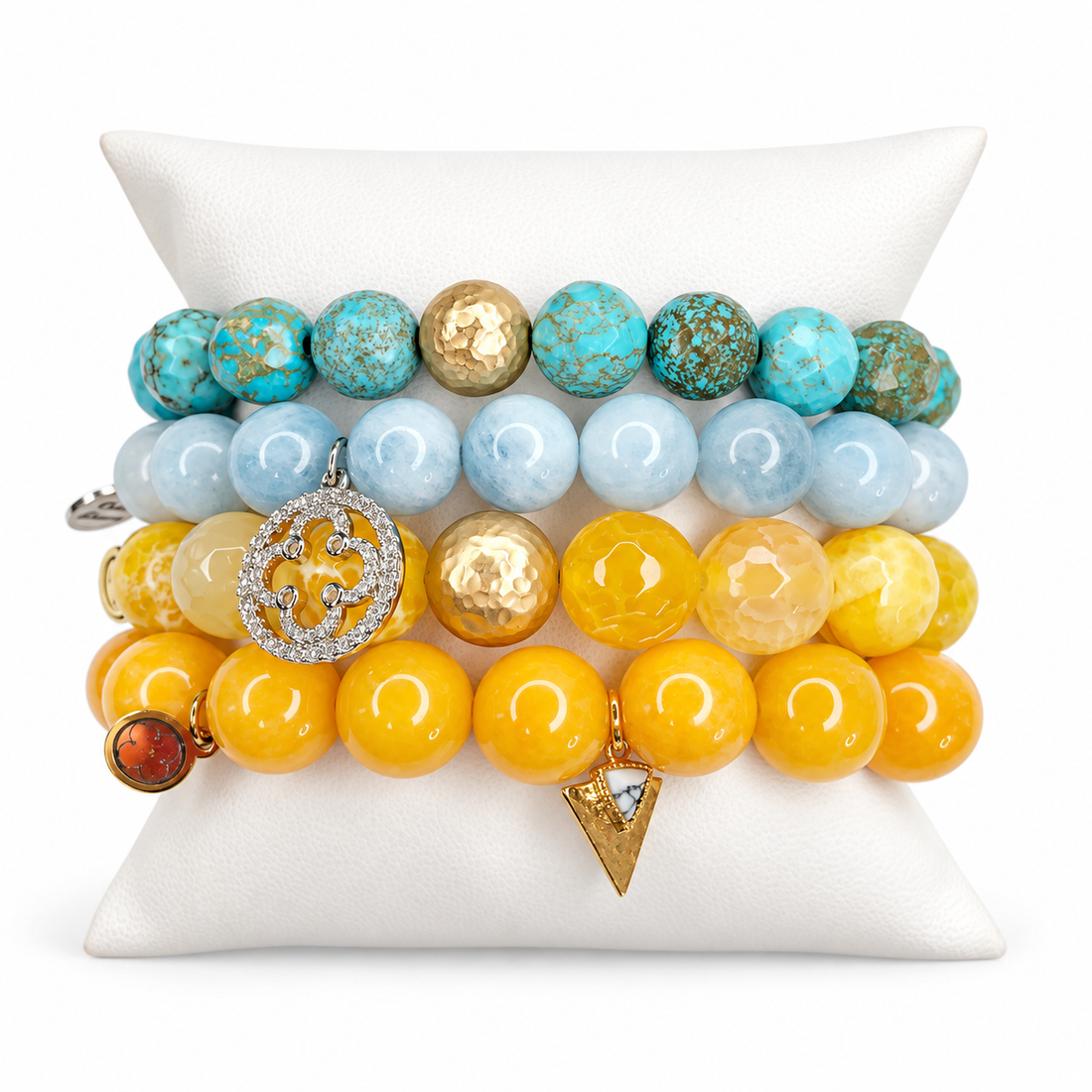 Sun Meets Sea Armparty on white studio background