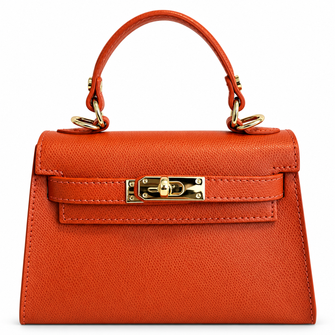 Sophie Orange Leather Handbag - Oriana LaMarca Designs