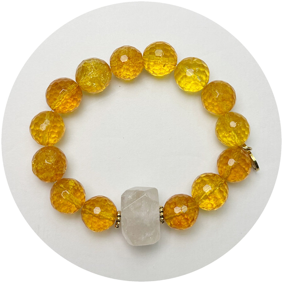 Citrine with White Quartz Nugget Rock Candy