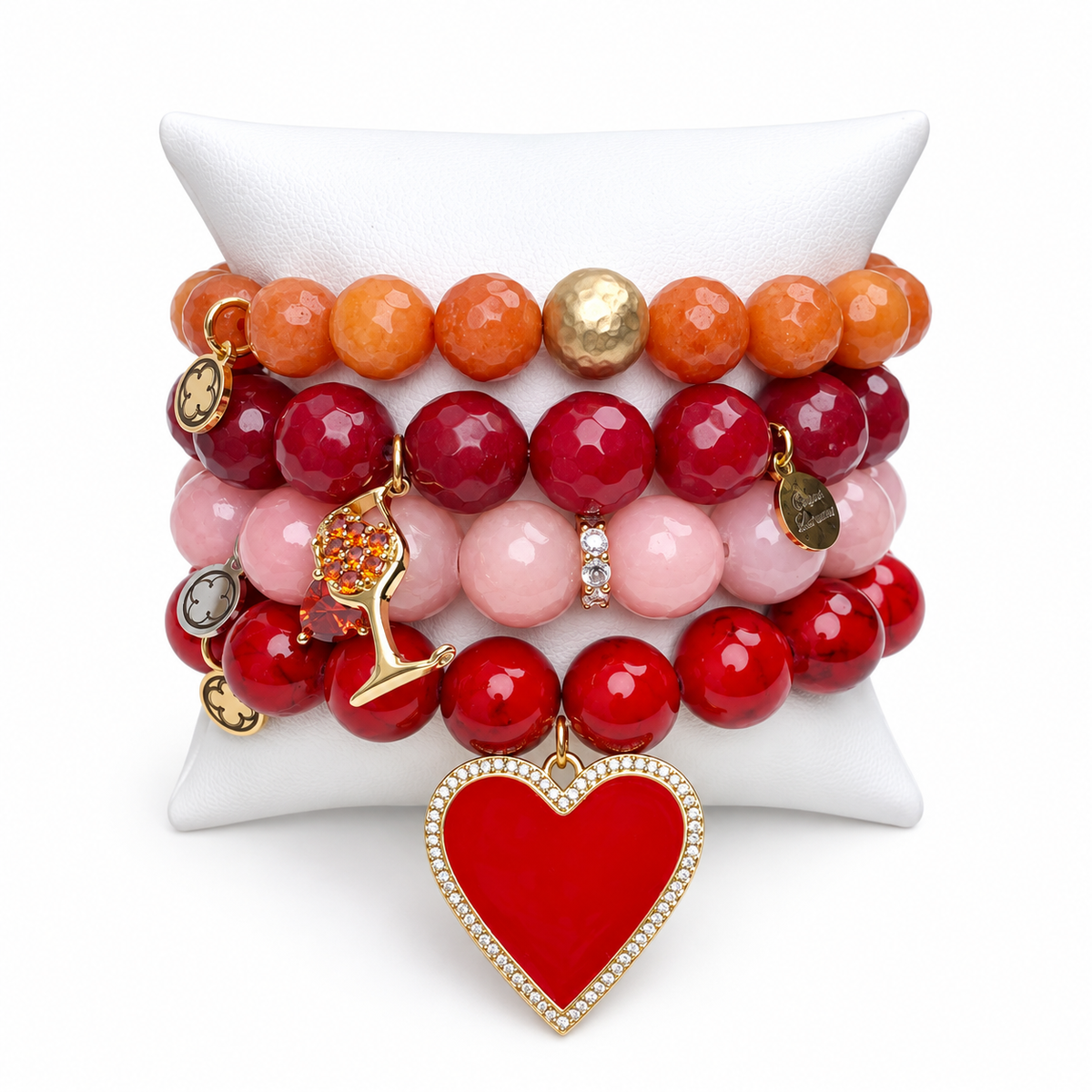 Vino Is My Valentine Armparty on white studio background