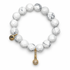 White Howlite with Pavé Microphone Pendant on white studio background