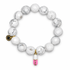 White Howlite with Chill Pill Pendant on white studio background