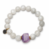 Moonstone with Ametrine Nugget Rock Candy on white studio background