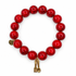Red Howlite with Fork and Spoon Pendant on white studio background
