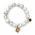 White Howlite with "Insta Famous" Camera Pendant on white studio background