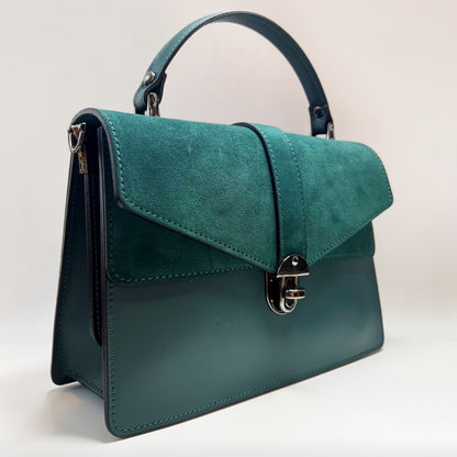 Angelina Emerald Leather Handbag