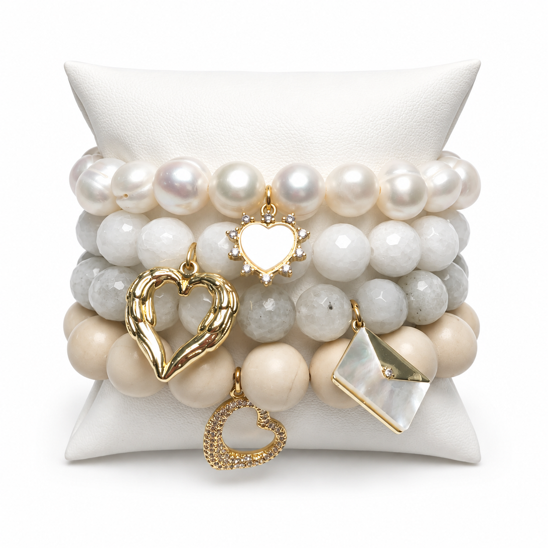 Love Letters Armparty on white studio background