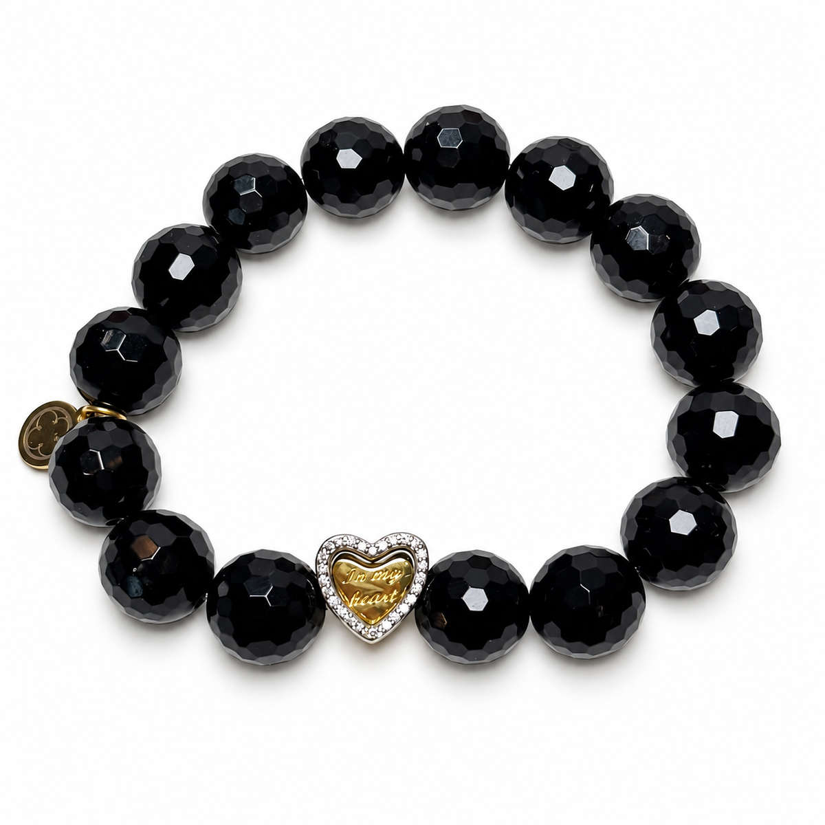 Black Onyx  with "In My Heart" Accent on white studio background