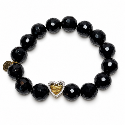 Black Onyx  with "In My Heart" Accent on white studio background