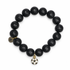 Matte Black Onyx with Soccer Ball Pendant on white studio background