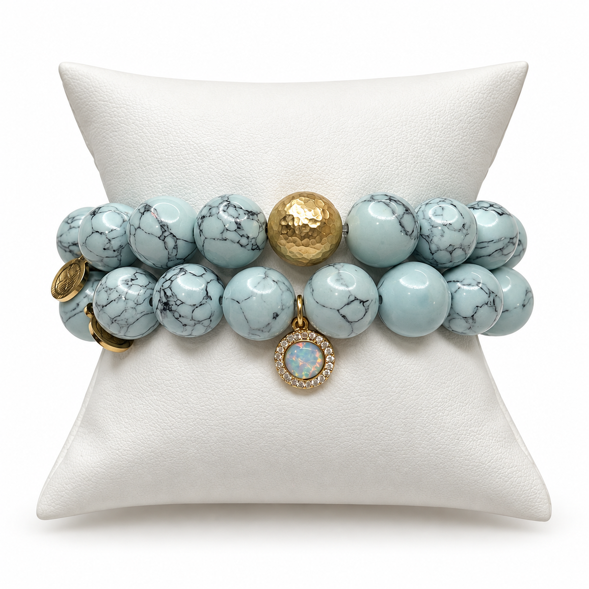 Sky Blue Howlite Color Stax