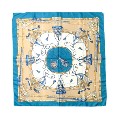 Grande Blue Tassel Foulard