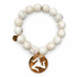 White Magnesite with Sicilian Trinacria Small Round Cutout Pendant on white studio background