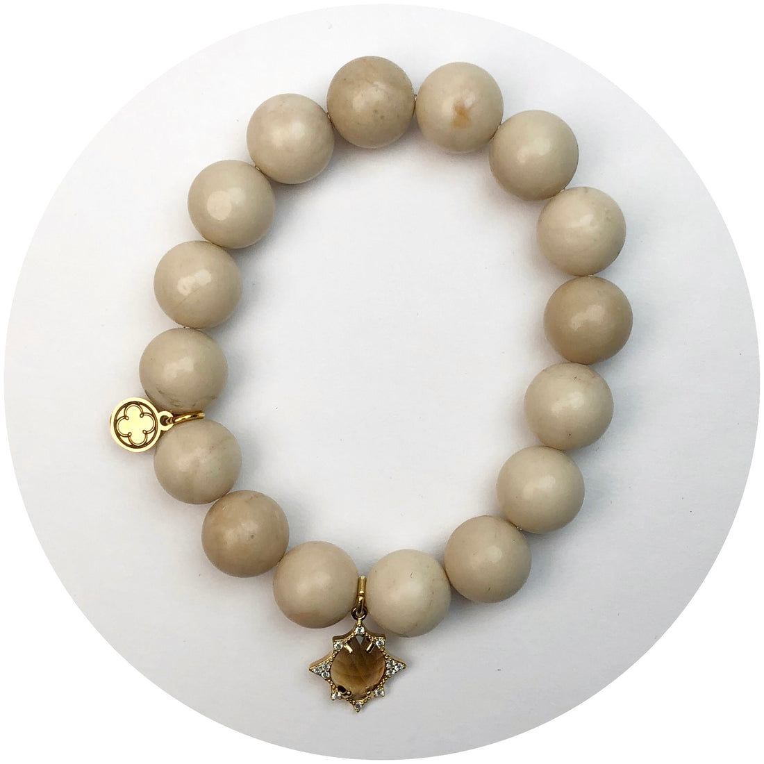 Champagne Jade with Maple Clear Stella Pendant