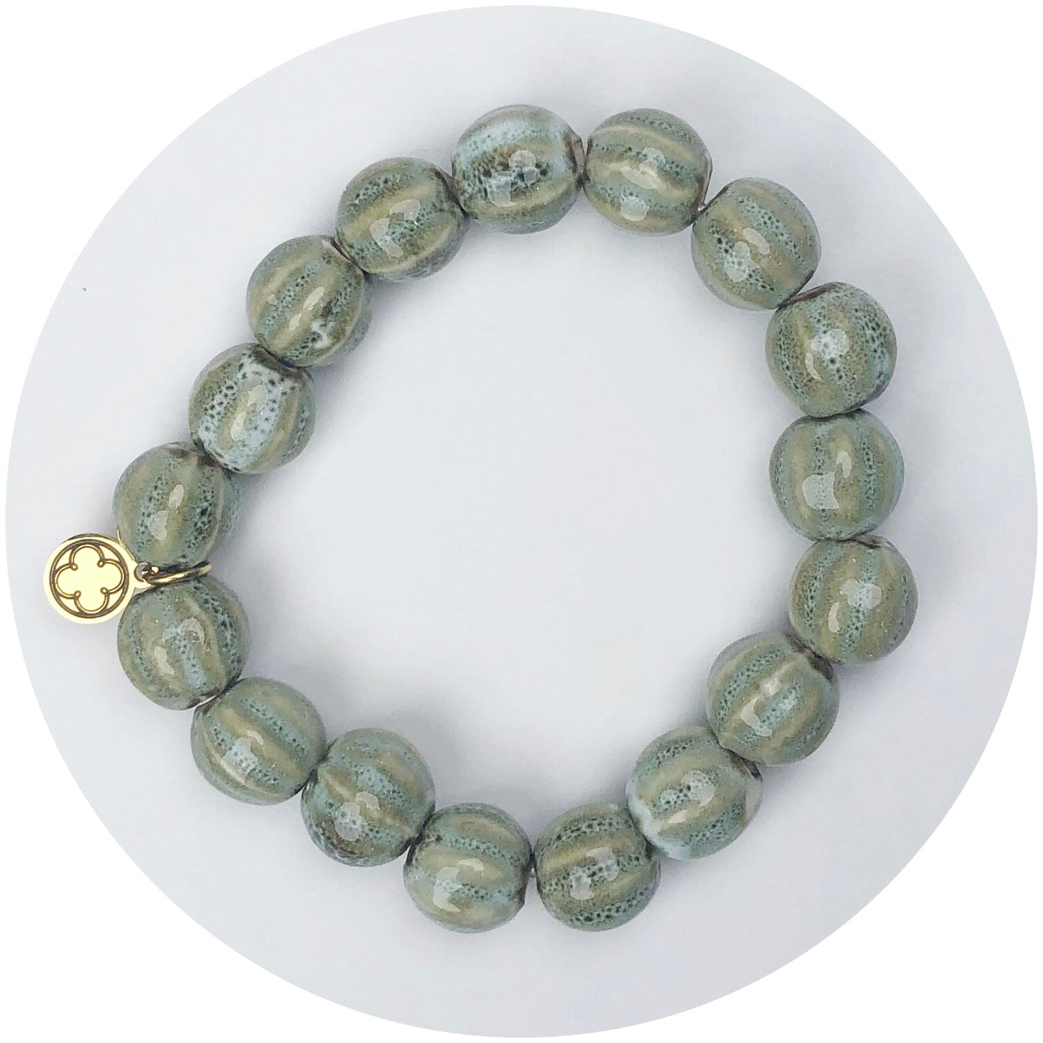 Sage Ceramic Riccio Beaded Bracelet