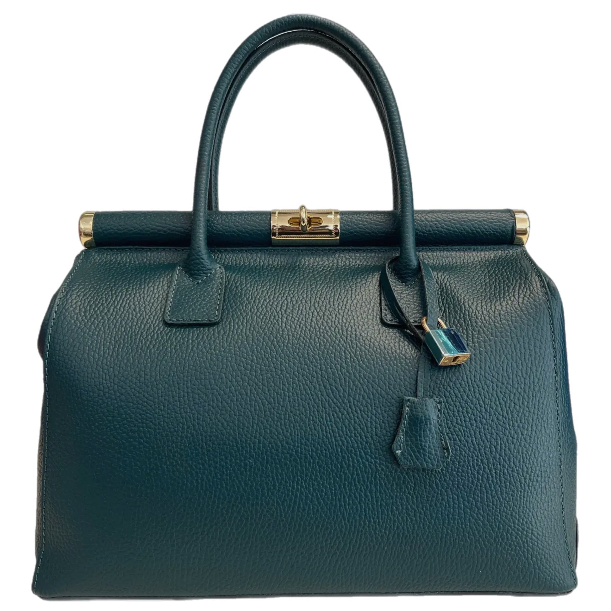 Caterina Teal Leather Handbag