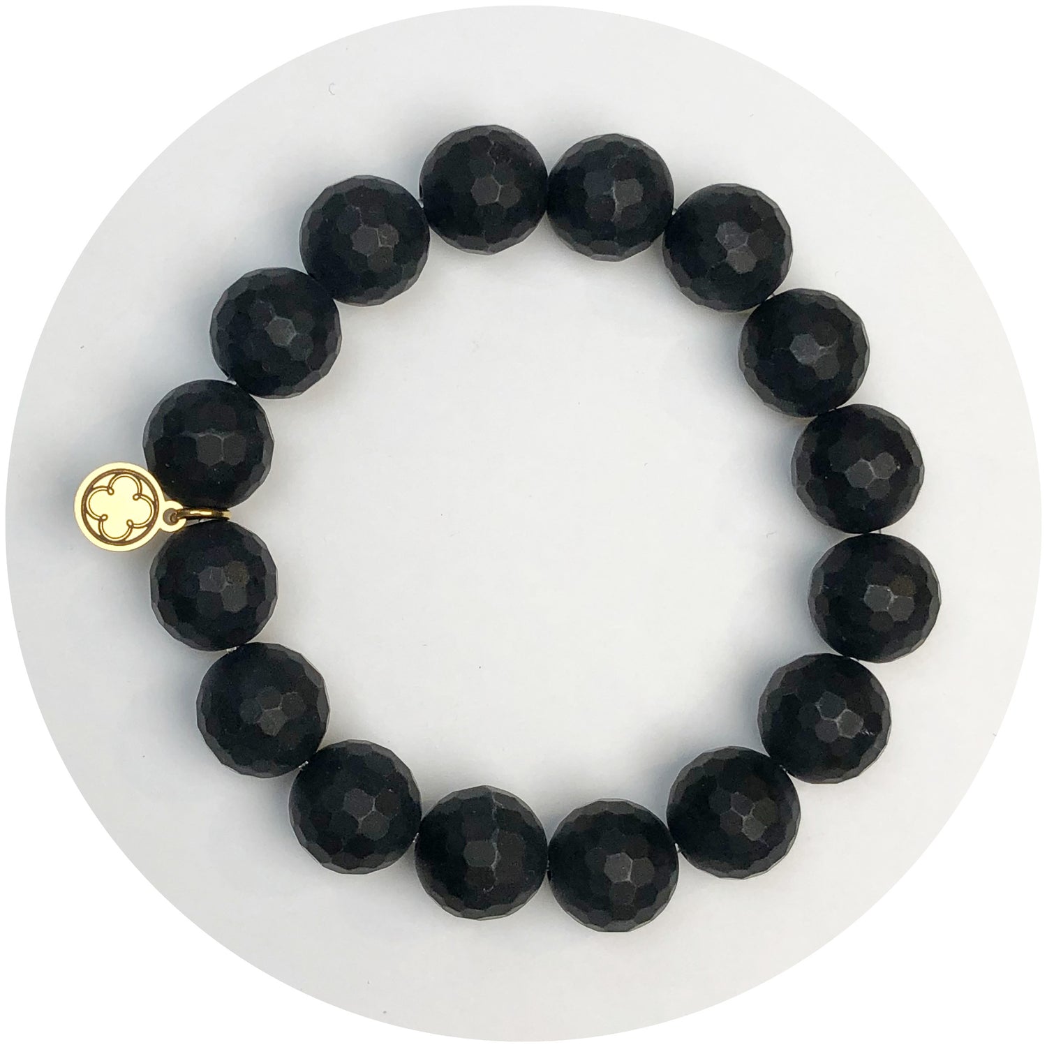 Matte Black Onyx Beaded Bracelet