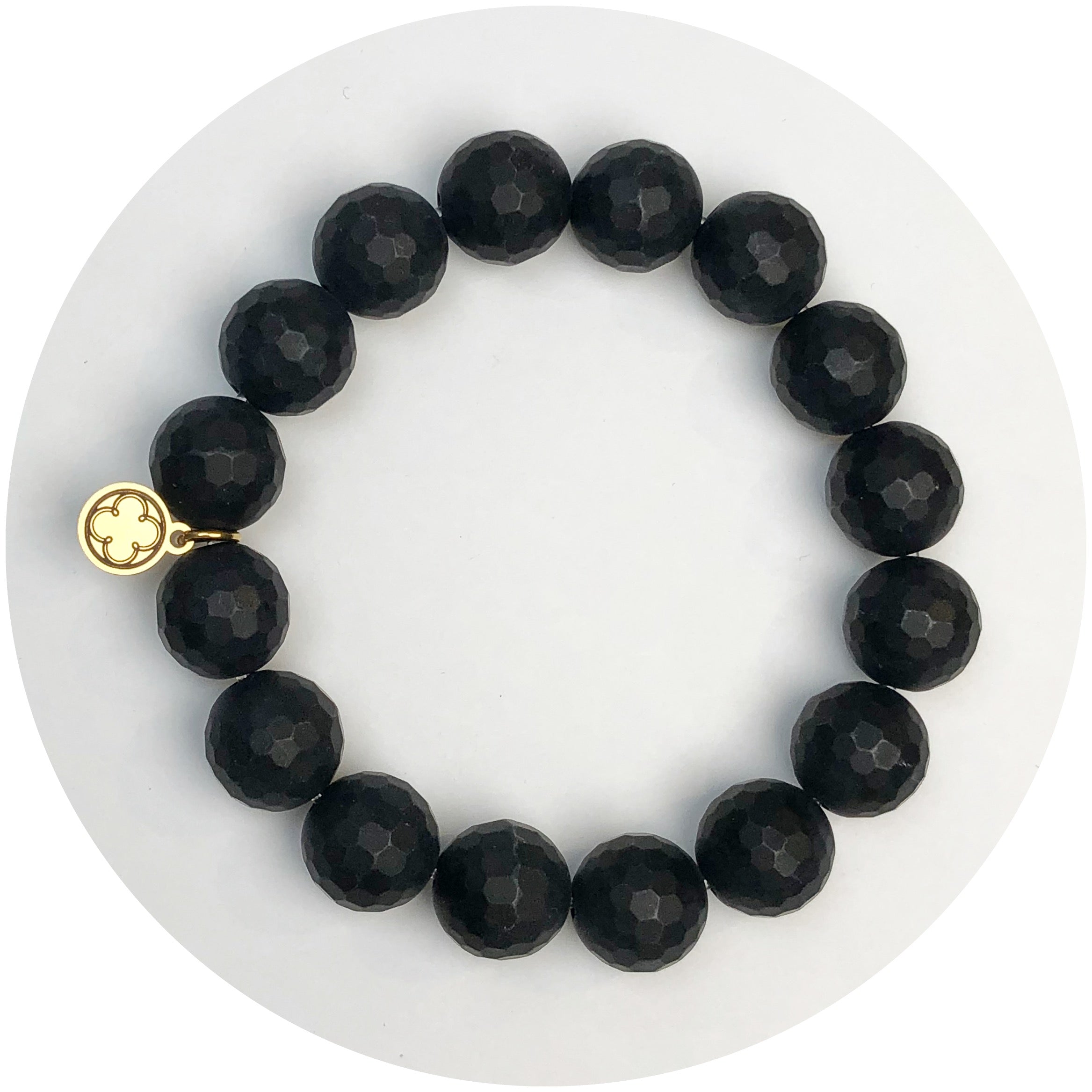 Matte Black Onyx Beaded Bracelet
